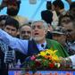 Afghan presidential candidate Abdullah Abdullah, the country's current chief executive officer, campaigning in Herat