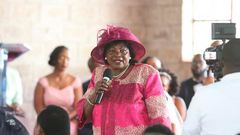 Former First Lady Mama Ngina Kenyatta at the wedding