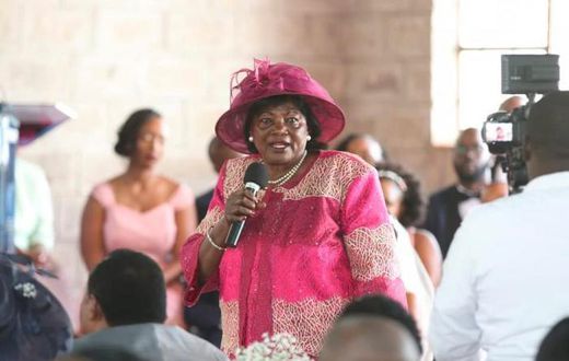 Former First Lady Mama Ngina Kenyatta at the wedding