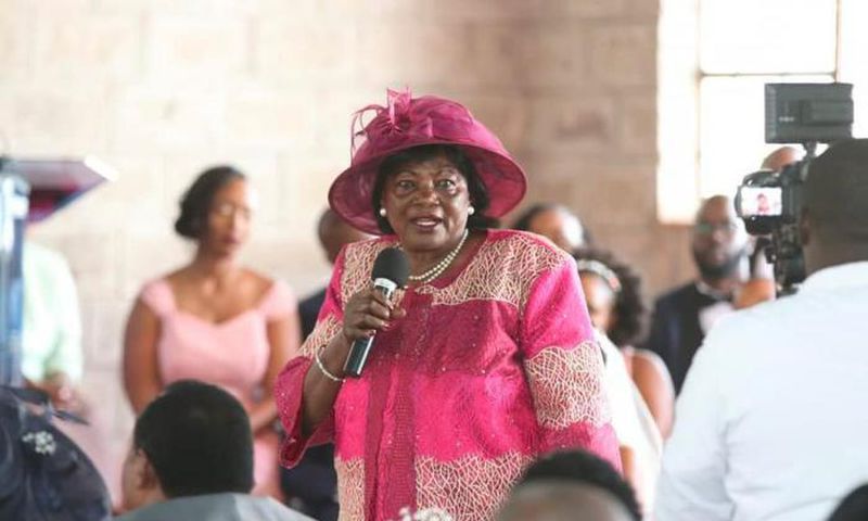 Former First Lady Mama Ngina Kenyatta at the wedding