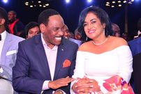 Esther Passaris with KFCB CEO Dr Ezekiel Mutua at the Groove Awards 2019