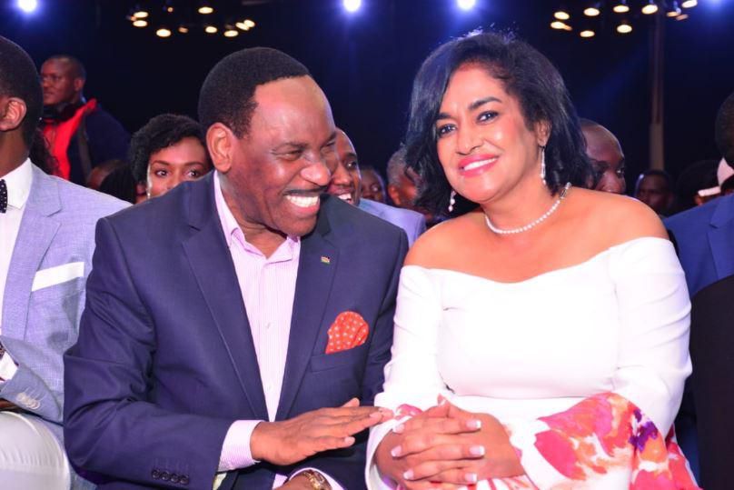 Esther Passaris with KFCB CEO Dr Ezekiel Mutua at the Groove Awards 2019
