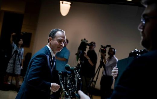 House Intelligence Committee chairman Adam Schiff (D-CA) speaks to reporters during a briefing on Capitol Hill about a whistleblower complaint against President Donald Trump on September 19, 2019