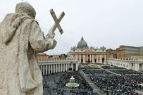 St. Peter's Square in the Vatican is pictured on Easter Sunday