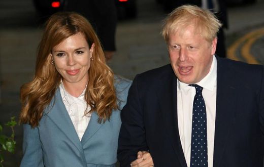 Boris Johnson arrived in Manchester for the Conservative party conference with his partner Carrie Symonds