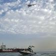 Iran's Revolutionary Guards patrol the British-flagged Stena Impero as it's anchored off the Iranian port city of Bandar Abbas on July 21, 2019