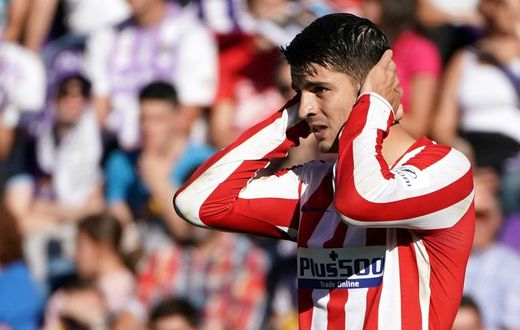 Alvaro Morata missed two good chances in Atletico Madrid's goalless draw with Real Valladolid on Sunday