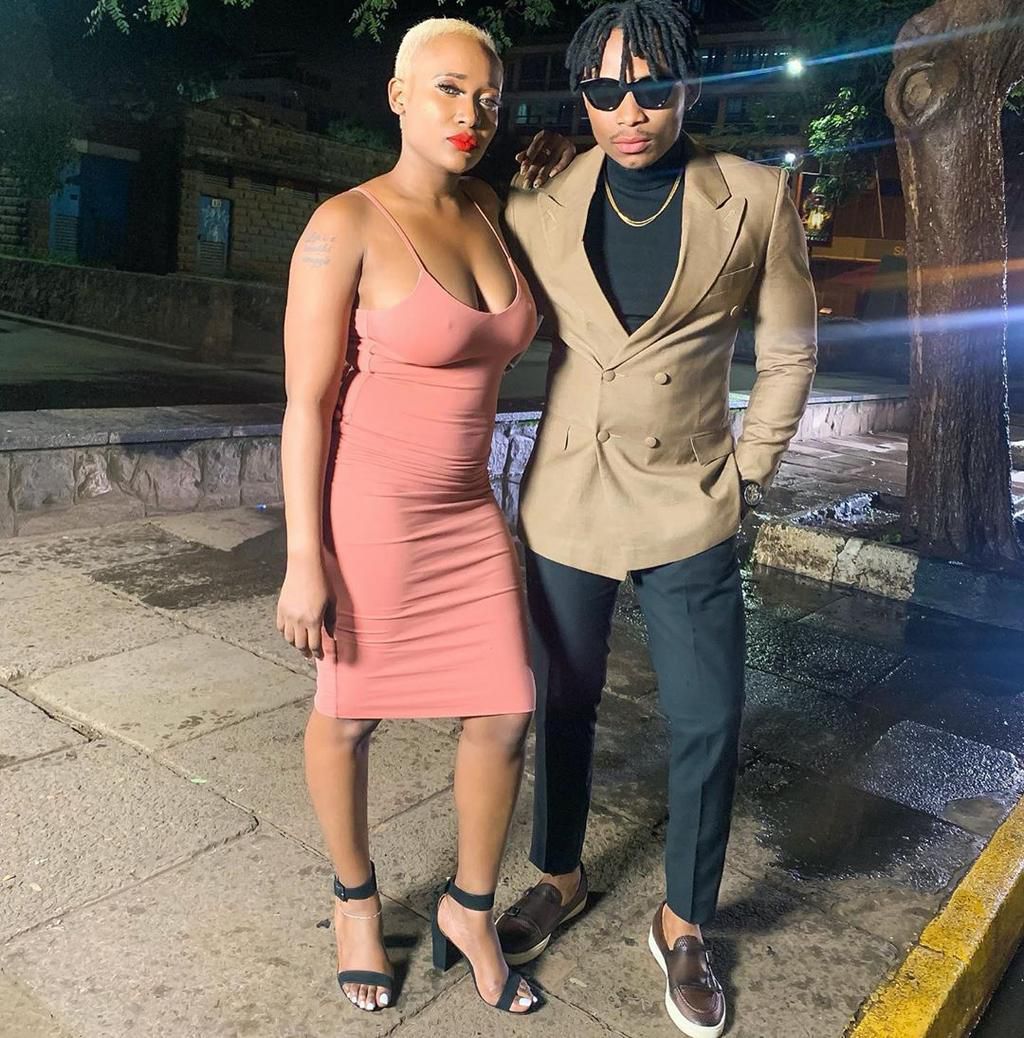 Otile with his new artiste Jovial (Instagram)