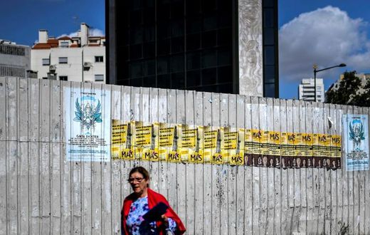 Election posters in Lisbon ahead of Sunday's elections