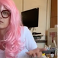 Selma Blair Goofs Off In Pink Wig