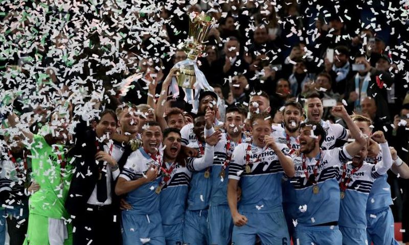 Lazio booked their ticket to the Europa League by lifting the Coppa Italia.