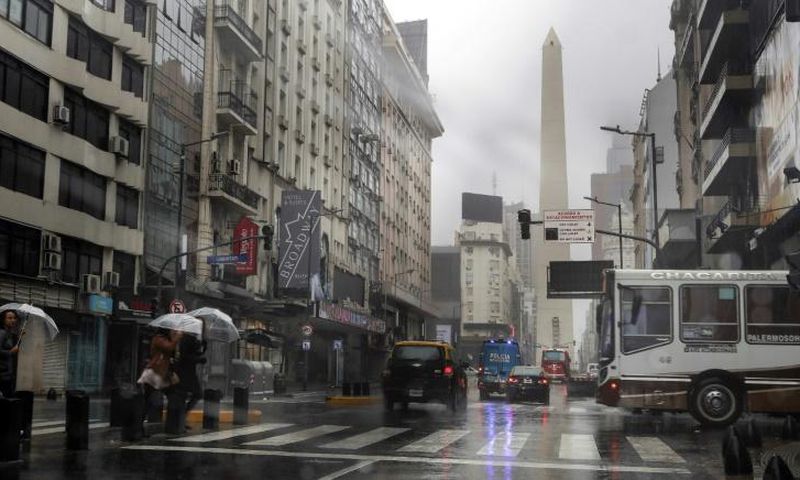 View of downtown Buenos Aires on June 16, 2019 during a massive power cut