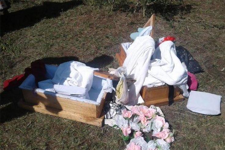 Coffins Homa Bay couple used to bury dolls claiming that their twins had died (Nation)
