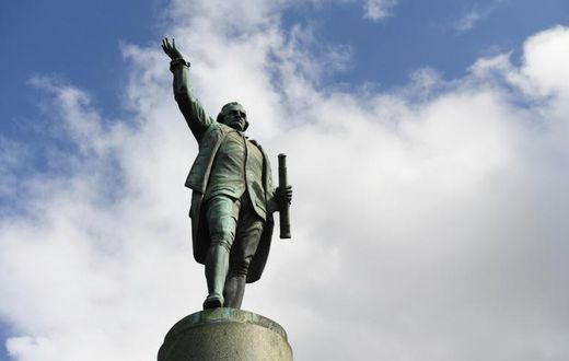 A statue of Captain Cook stands in Sydney's Hyde Park