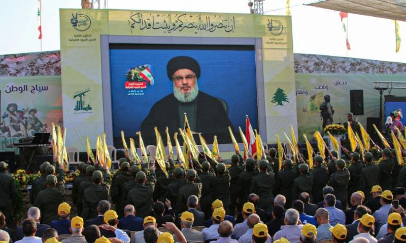Nasrallah addressed thousands of supporters in a televised speech