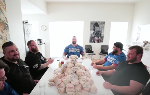 Watch The Mountain Eat a Mountain of Burgers