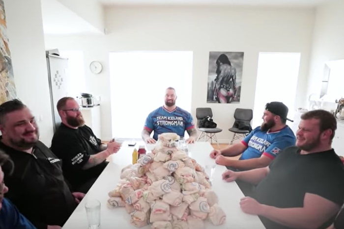 Watch The Mountain Eat a Mountain of Burgers