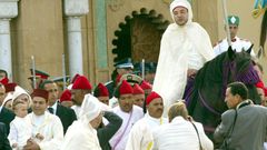 Moroccan King Mohammed VI celebrates the annual pledge to the monarchy on July 31, 2004