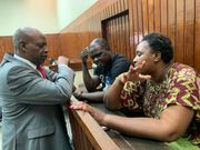 Malindi MP Aisha Jumwa and her bodyguard, Okuto Otieno