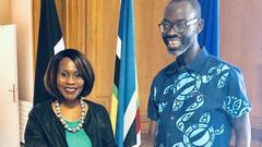 Kenyans pour in well wishes after seeing Kibra MP Ken Okoth's latest photos while on a visit to Kenyan Ambassador to France Prof. Judy Wakhungu