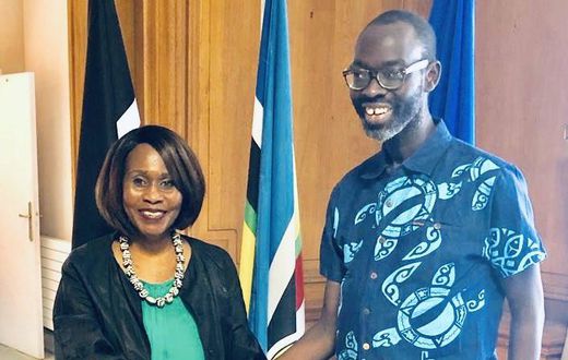 Kenyans pour in well wishes after seeing Kibra MP Ken Okoth's latest photos while on a visit to Kenyan Ambassador to France Prof. Judy Wakhungu