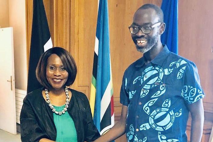 Kenyans pour in well wishes after seeing Kibra MP Ken Okoth's latest photos while on a visit to Kenyan Ambassador to France Prof. Judy Wakhungu
