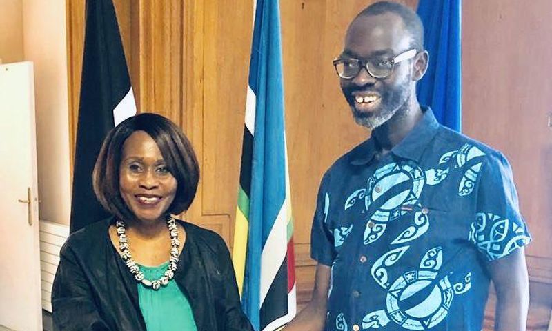 Kenyans pour in well wishes after seeing Kibra MP Ken Okoth's latest photos while on a visit to Kenyan Ambassador to France Prof. Judy Wakhungu