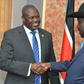South Sudan's President Salva Kiir (right) shake hands with rebel leader Riek Machar in a rare September 2019 meeting in Juba