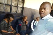 Journalist Jackie Maribe with Dennis Itumbi at the Muthaiga Police station
