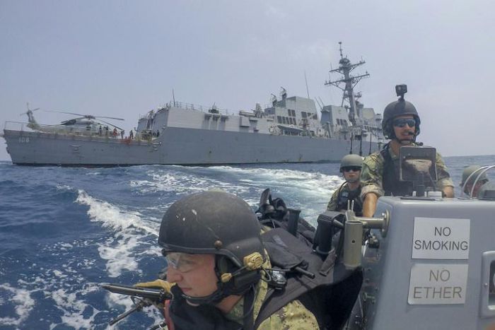 Last month a US Navy destroyer sailed close to Chinese-controlled islands in the South China Sea, to assert freedom of navigation rights