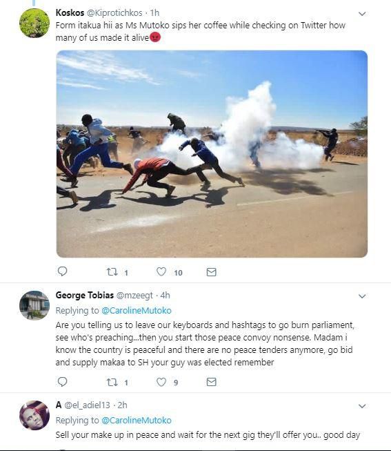 Caroline Mutoko’s tweet on burning Parliament backfires as  netizens accuse you of hypocrisy