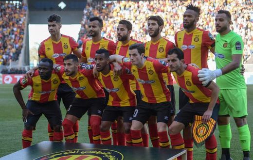 Tunisian club Esperance pose before a match in their triumphant 2019 CAF Champions League campaign