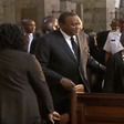 President Uhuru Kenyatta with First Lady Margaret Kenyatta during the memorial service for Safaricom CEO Bob Collymore. Uhuru recounts 2 am phone call from Collymore before his death