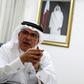 The Qatari envoy to the Gaza Strip, Mohammed al-Emadi, speaks during an interview in his office with AFP in Gaza City