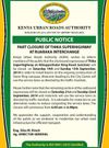 KURA alerts motorists on 4 days when parts of Thika Superhighway will remain closed