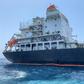 A picture taken during a guided tour by the US Naval Forces Central Command, or NAVCENT, shows damage to the hull of the Japanese-owned tanker Kokuka Courageous off the port of the Gulf emirate of Fujairah on June 19, 2019