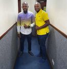 Alex Mwakideu with Jalang'o