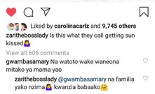 Zari Hassan’s rude response to fan after stepping out in Bikini