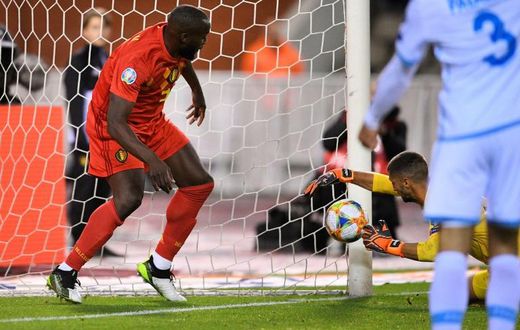 Lukaku scored two of Belgium's nine goals against San Marino