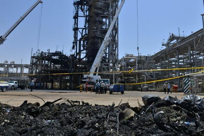 An attack on an oil facility last month halved Saudi Arabia's oil production