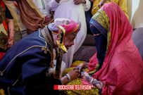 Alikiba and his wife Amina Khalef during their wedding. Alikiba wedding. Diamond has send Alikiba a surprise message hours after his wedding 