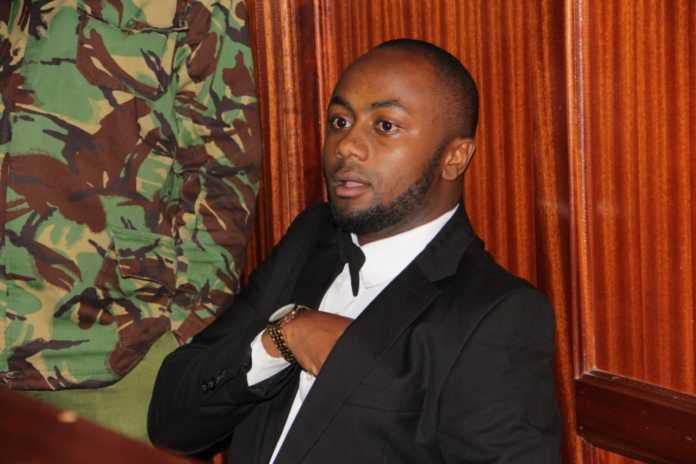 Jowie Irungu dons flashy tuxedo during first hearing of Monica Kimani murder trial