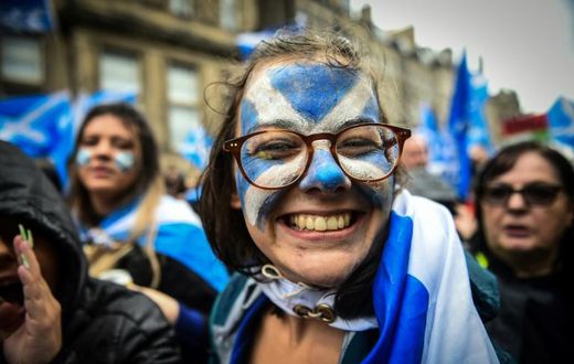 The march set off from Holyrood Park and marched up the Royal Mile in the heart of the Scottish capital