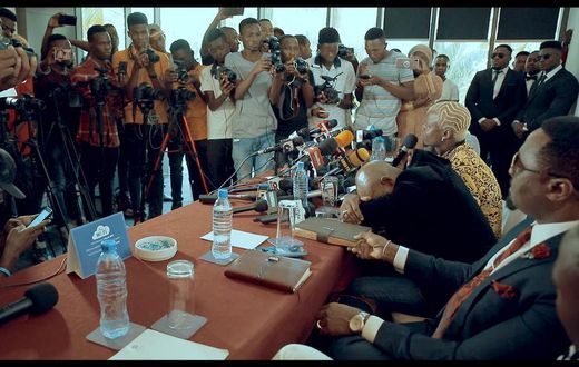Harmonize  at a past presser