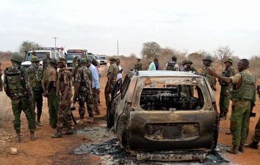 The vehicle that was torched after MP & census convoy were attacked