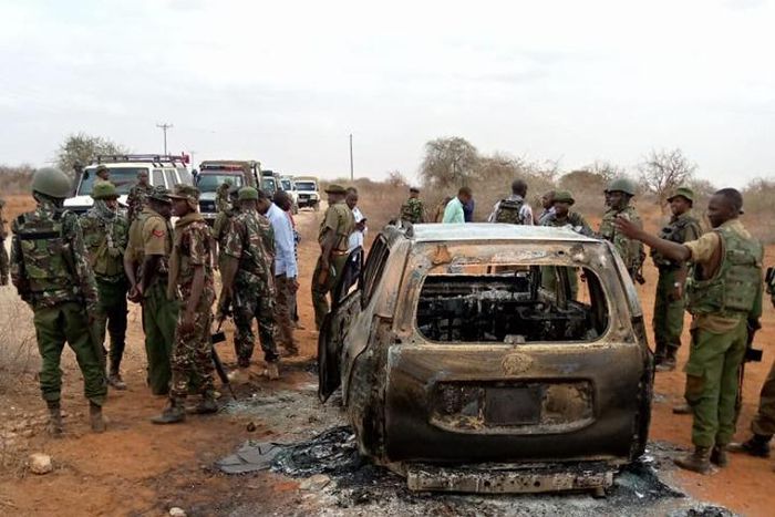 The vehicle that was torched after MP & census convoy were attacked