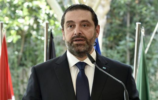 Lebanon's Prime Minister Saad Hariri, here shown on February 26, 2019, has announced the suspension of his ailing mouthpiece Future TV