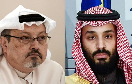 The murder of Jamal Khashoggi (L) last year has caused major setbacks for Saudi Arabia's de facto ruler, Crown Prince Mohammed bin Salman, analysts say