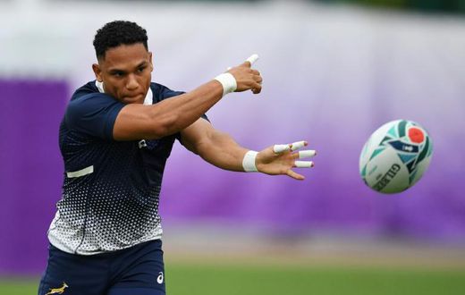 South Africa's Herschel Jantjies training for the All Black clash