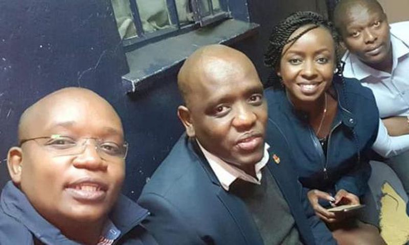 Jacque Maribe visits Dennis Itumbi after arrest by DCI detectives